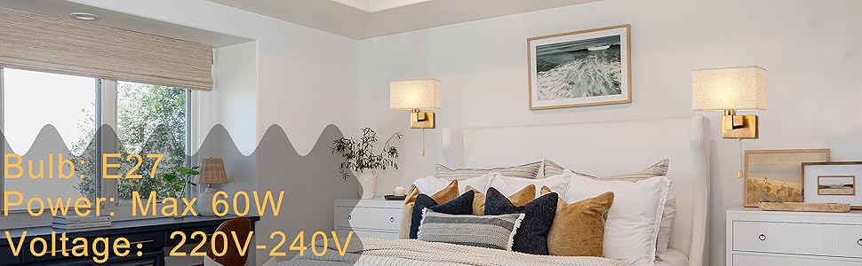 2x Vägglampor i Guld – Modern LED-lampa