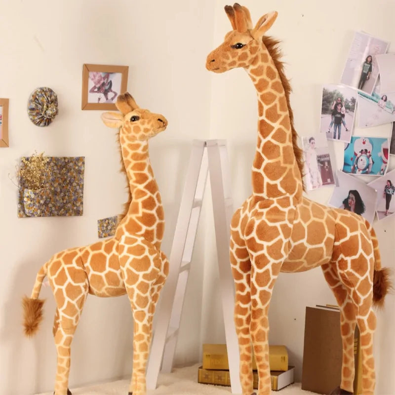 Stor Realistisk Giraff Plyschleksak – 35, 50 eller 60 Tum
