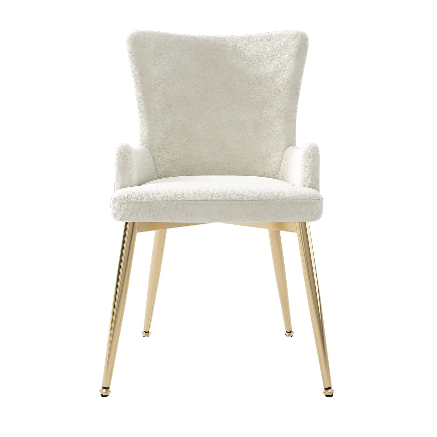 2-pack Sammetstolar med Guldben – Modern Design för Vardagsrum & Sovrum, Beige