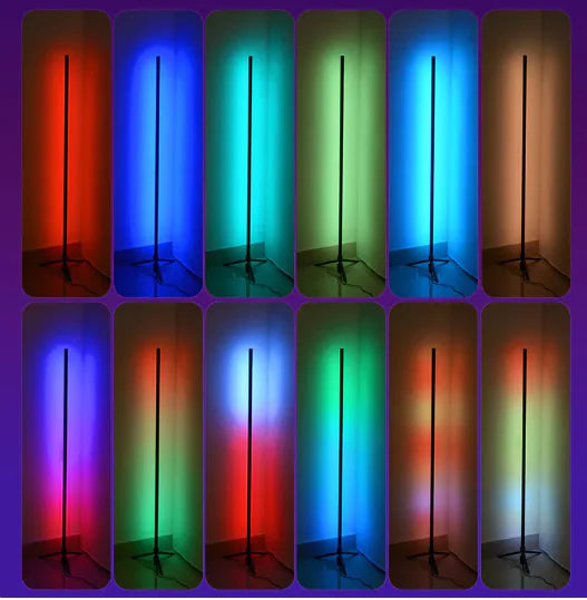 LED-hörnlampa Color Glow – Fjärrstyrd & Justerbar Atmosfärbelysning