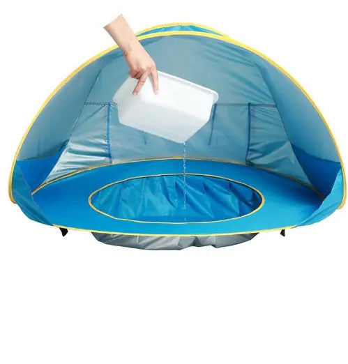 Automatisk Pop-Up Barnpool med Avtagbart Tält – 117×79×70 cm
