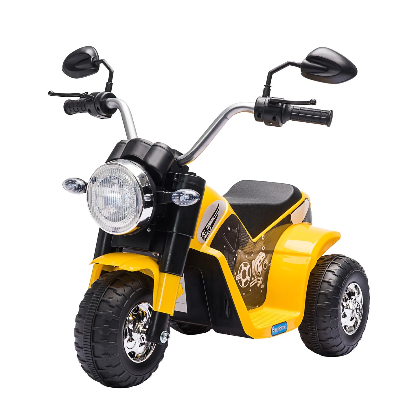 đ” HOMCOM Elektrisk Trehjulig Motorcykel för Barn â 6V â Med StrĂ„lkastare & Tuta â 18â36 MĂ„nader