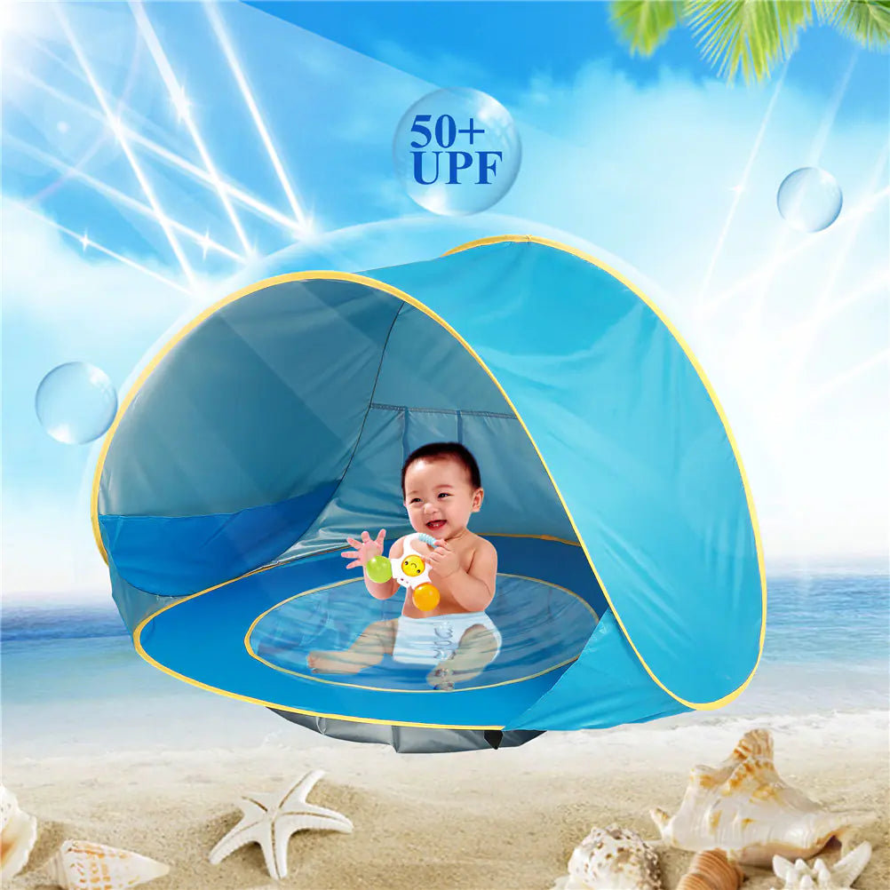 Automatisk Pop-Up Barnpool med Avtagbart Tält – 117×79×70 cm