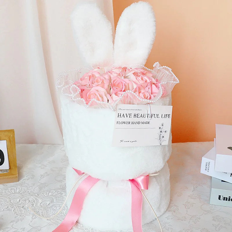 Lyxig Tvålblommebukett i Presentbox – 3 Eleganta Stilar