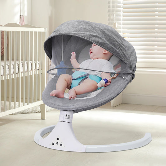 🛏️ Elektrisk Babysäng Gungstol med Musik – För Barn 0–1 år