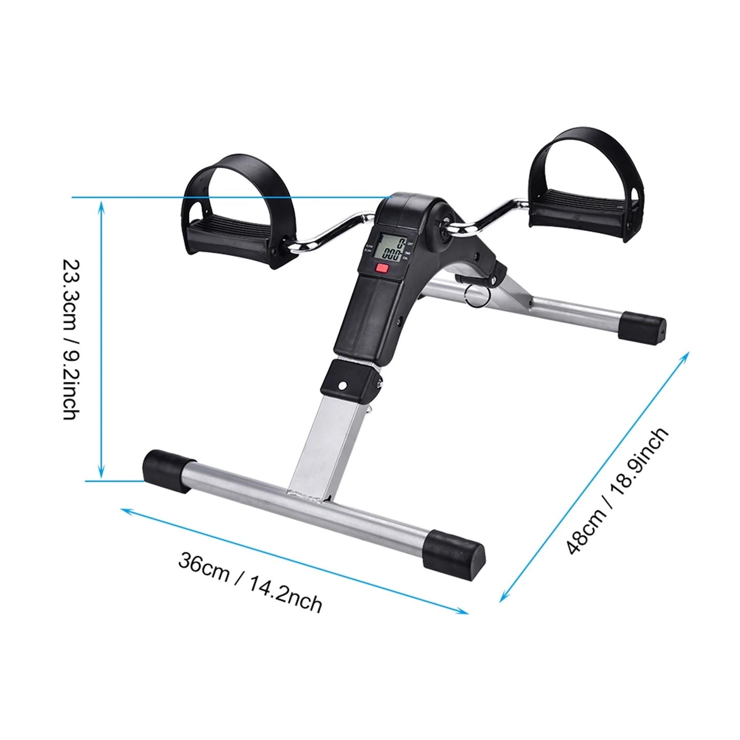đŽââïž YOSOO HopfĂ€llbar TrĂ€ningscykel â PedaltrĂ€nare med LED-rĂ€knare â För Benstyrka & HemtrĂ€ning