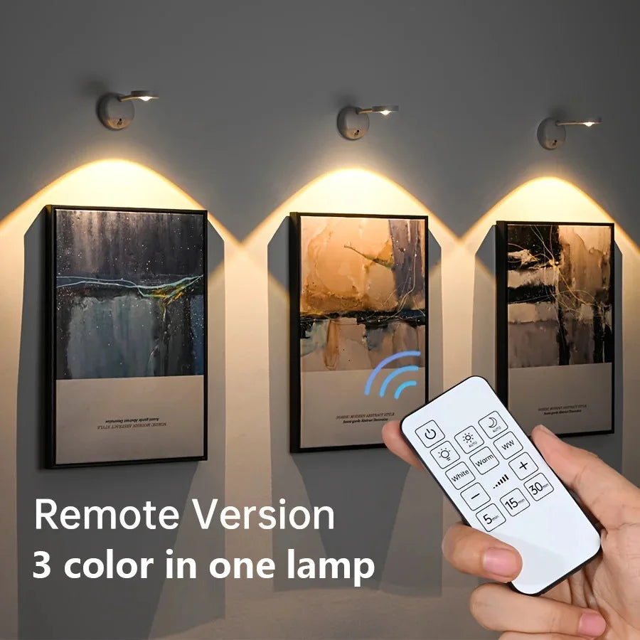 Intelligent LED Vägglampa – USB-Uppladdningsbar med Rörelsesensor