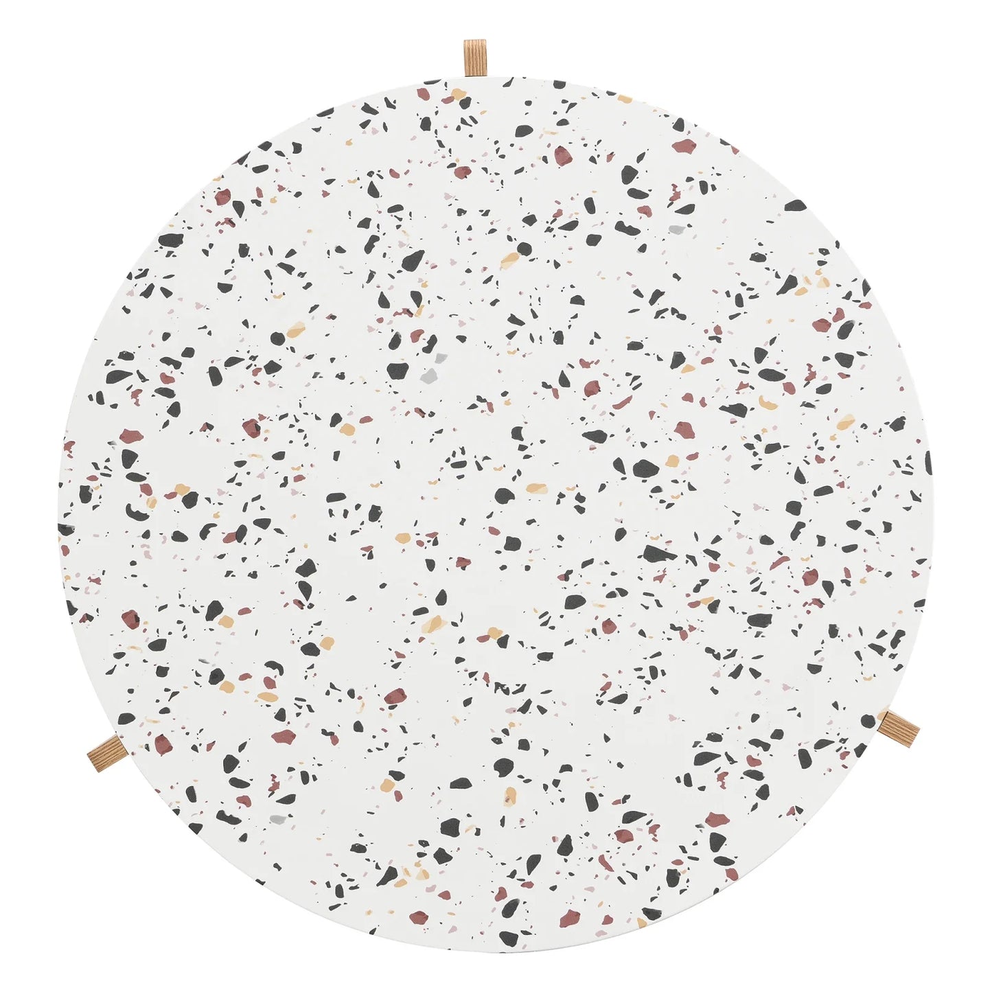 Rosahqnda 2-delat Runt Soffbord – Vit & Trä – Stapelbar Design – 70 & 50 cm