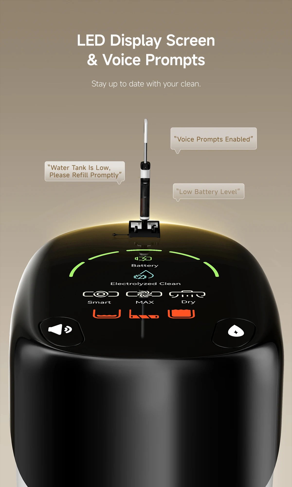 UWANT D500 Sladdlös Våt Torr Dammsugare 17000Pa 65C Självrengöring