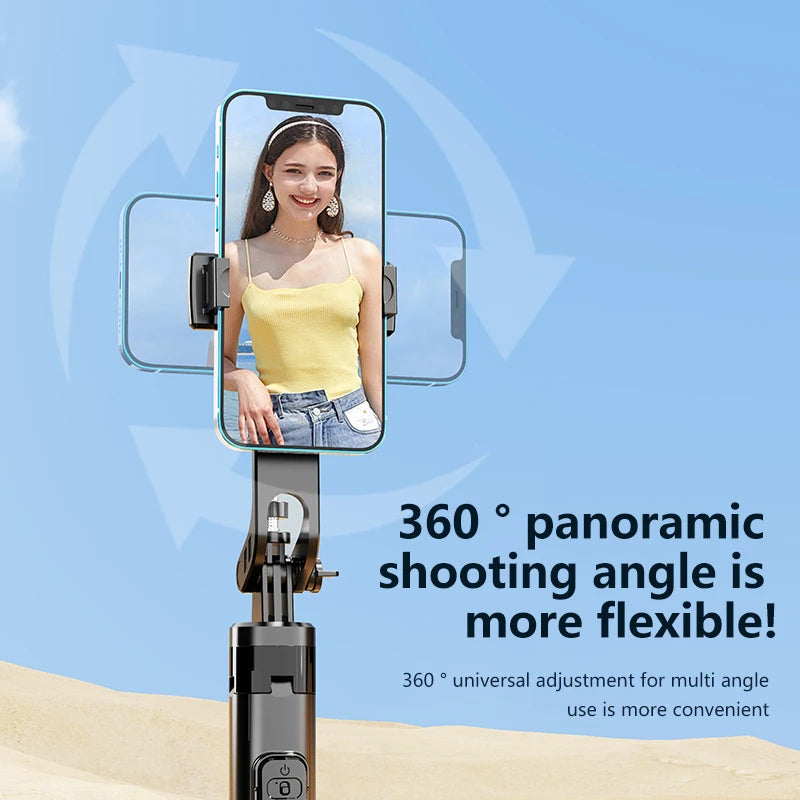 FANGTUOSI 2025 Bluetooth Selfie-stativ – 130 cm, 4-bens Design med Fjärrkontroll