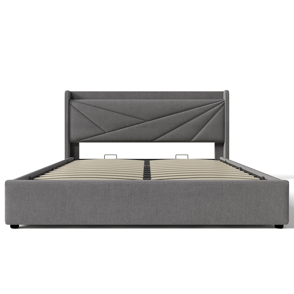 KOMHTOM Dubbelsöng med Förvaring & USB-C – Modern Design