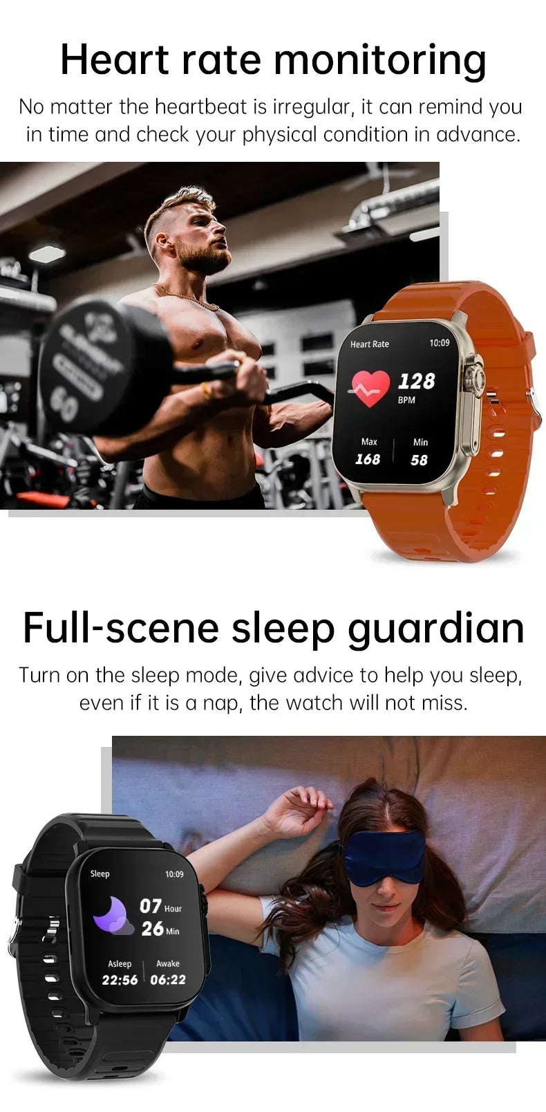 Smartklocka Ultra 9 Gen 2 – 2.2" HD Skärm – Bluetooth & NFC – Fitness & Hälsa