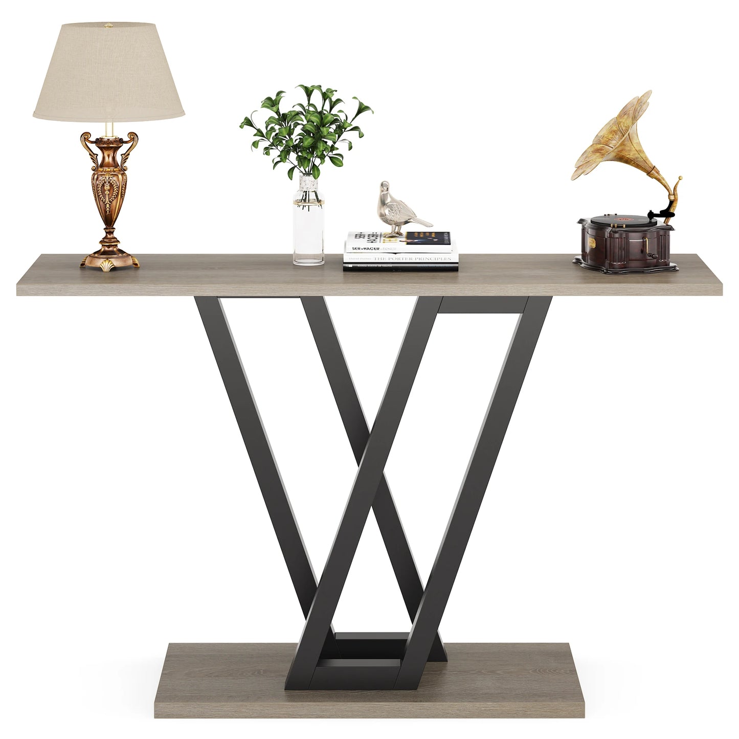 đȘ Tribesigns Konsolbord 110 cm â Industriell Design med V-formade Metallben â För Hall & Vardagsrum