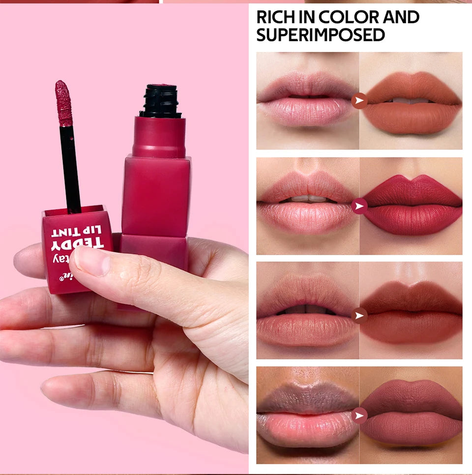 Teddy Lip Tint – Vattenfast Läppfärg med Matt Finish – Upp till 12h Hållbarhet