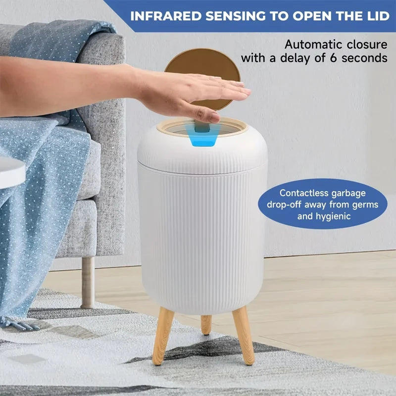 đïž SHXI Automatisk Soptunna med Sensor â 10L â Touchfri & Luktförseglad â För Kök & Badrum