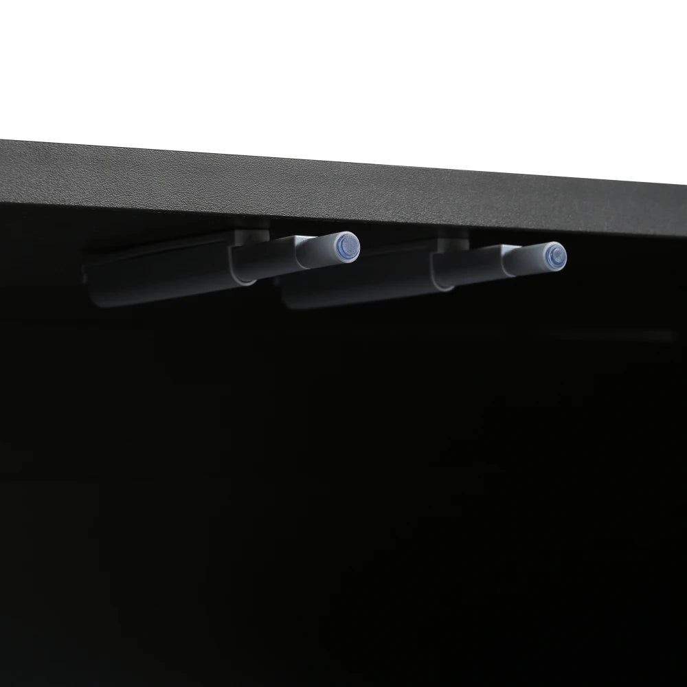 Modern Svart TV-bänk – Elegant Design med Justerbar Förvaring