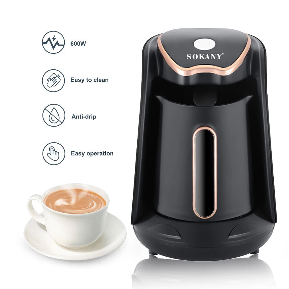 SOKANY Elektrisk Kaffekokare för Turkiskt Kaffe – 250ml, 600W, Enkel Servering