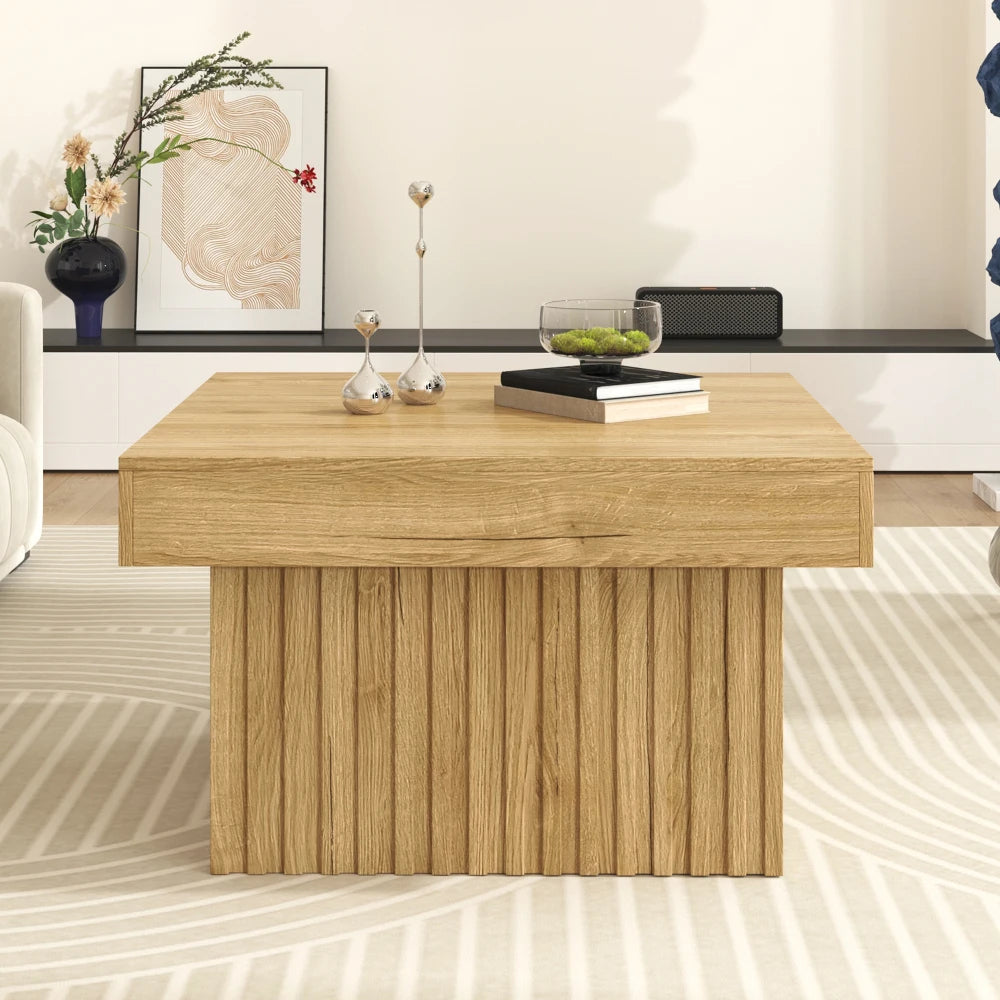 2-delat Nestbord i Trä – Rund Design – Skandinavisk Stil – 76 & 40 cm