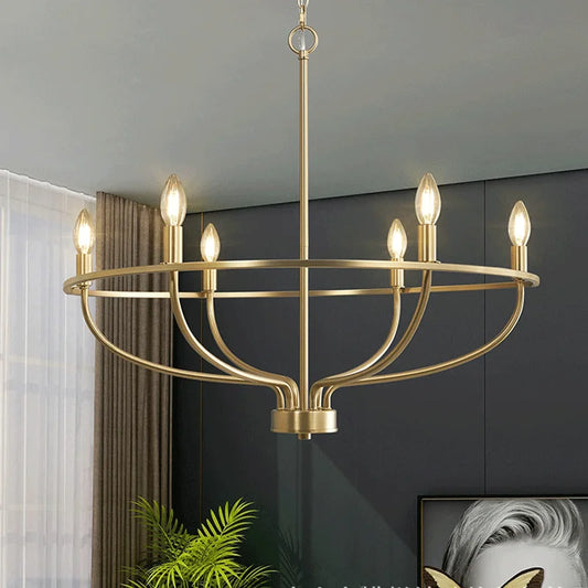 NORMICHY Taklampa – Vintage Ringformad Pendellampa med LED