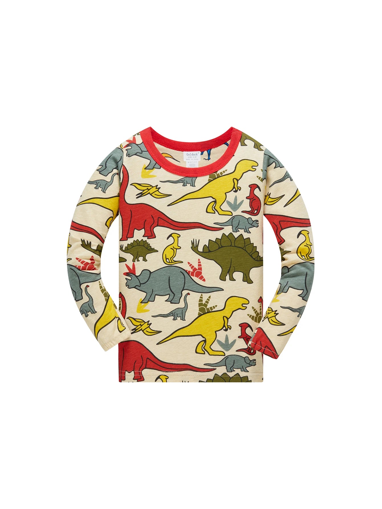 đŠ Barnpyjamas för Pojkar â Dinosaurieprint â 100% Bomull â LĂ„ngĂ€rmad & LĂ„ngbyxor â 1â8 Ă„r