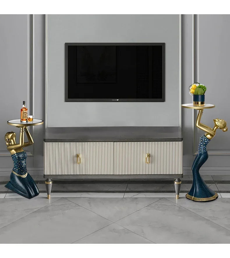 OLOEY Metalliskt Soffbord – Italiensk Minimalism för Vardagsrum & Entré