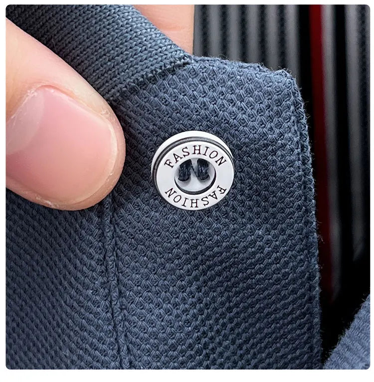 Herrpike i 100% Bomull – Broderad Häst – Höst/Vinter – Smart Casual