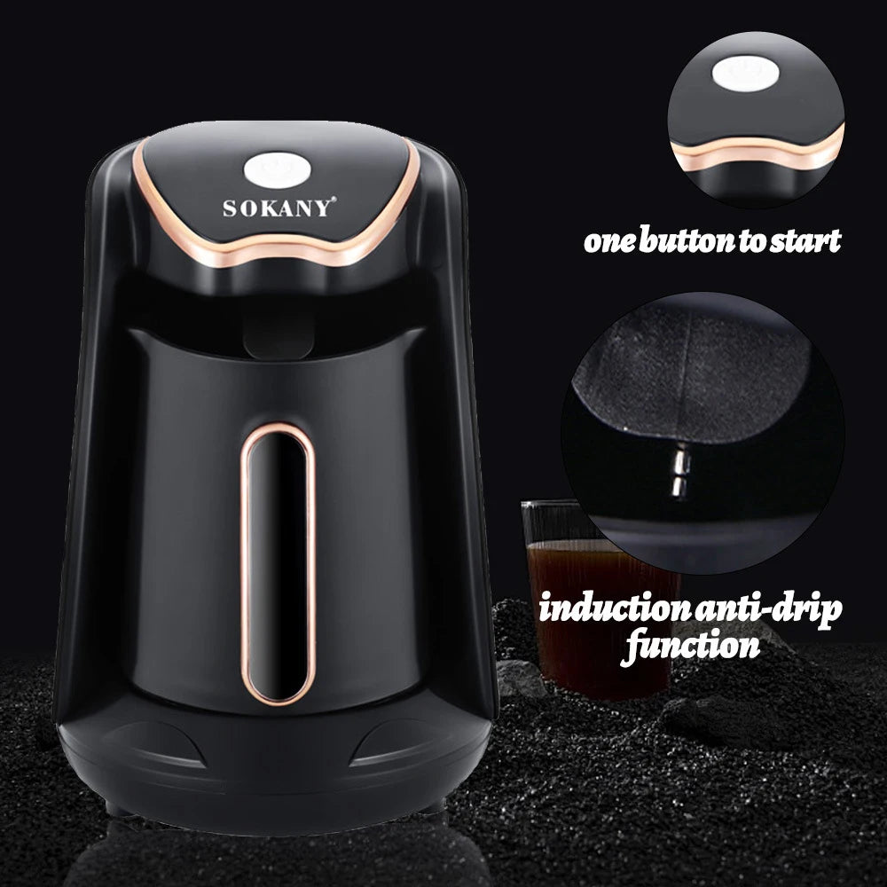 SOKANY Elektrisk Kaffekokare för Turkiskt Kaffe – 250ml, 600W, Enkel Servering