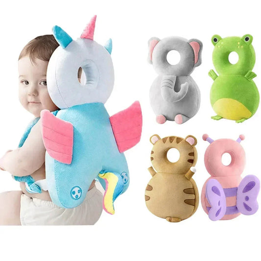 Baby Fallskyddskudde – Mjuk Ryggsäck med Nackstöd & Huvudskydd, Djurdesign