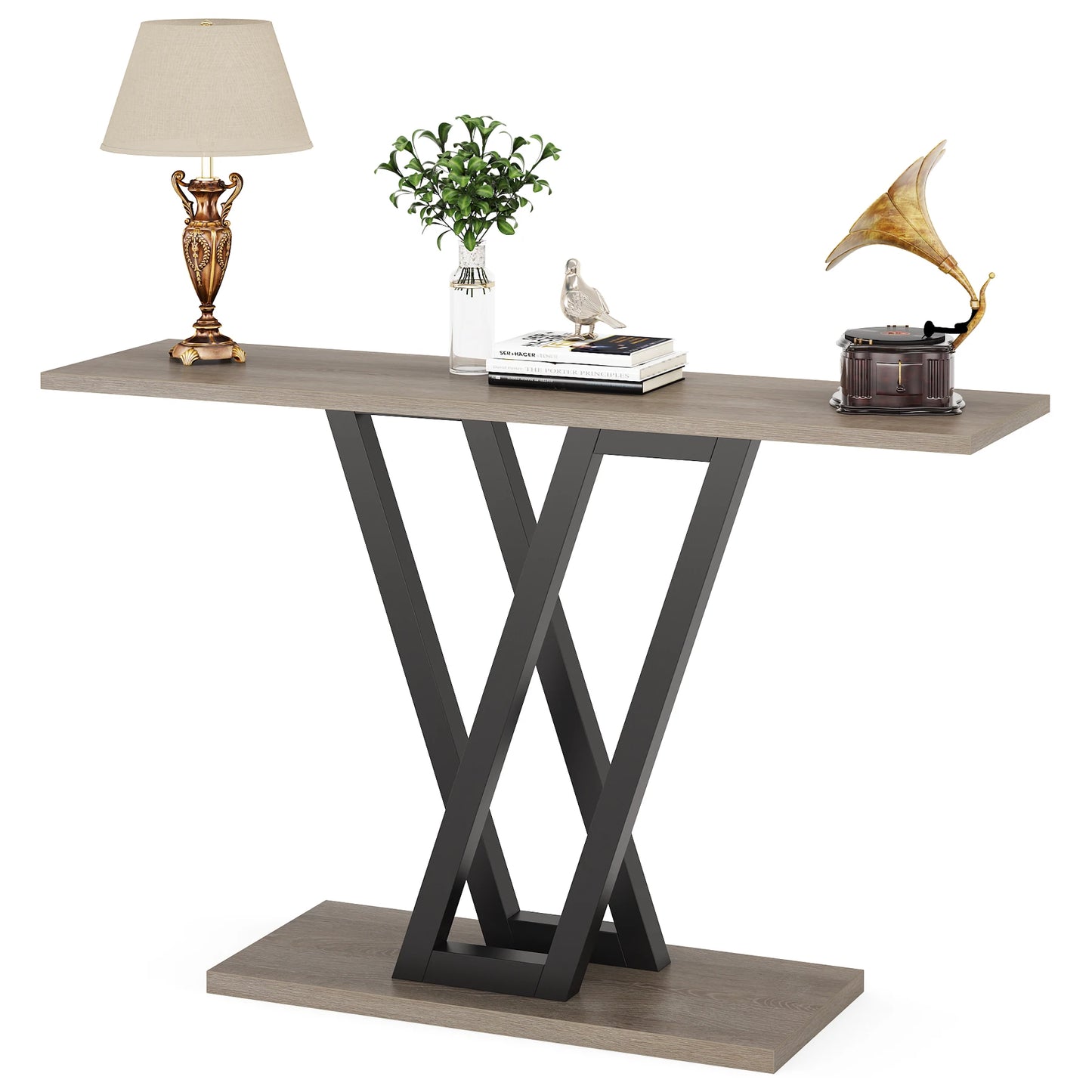 đȘ Tribesigns Konsolbord 110 cm â Industriell Design med V-formade Metallben â För Hall & Vardagsrum
