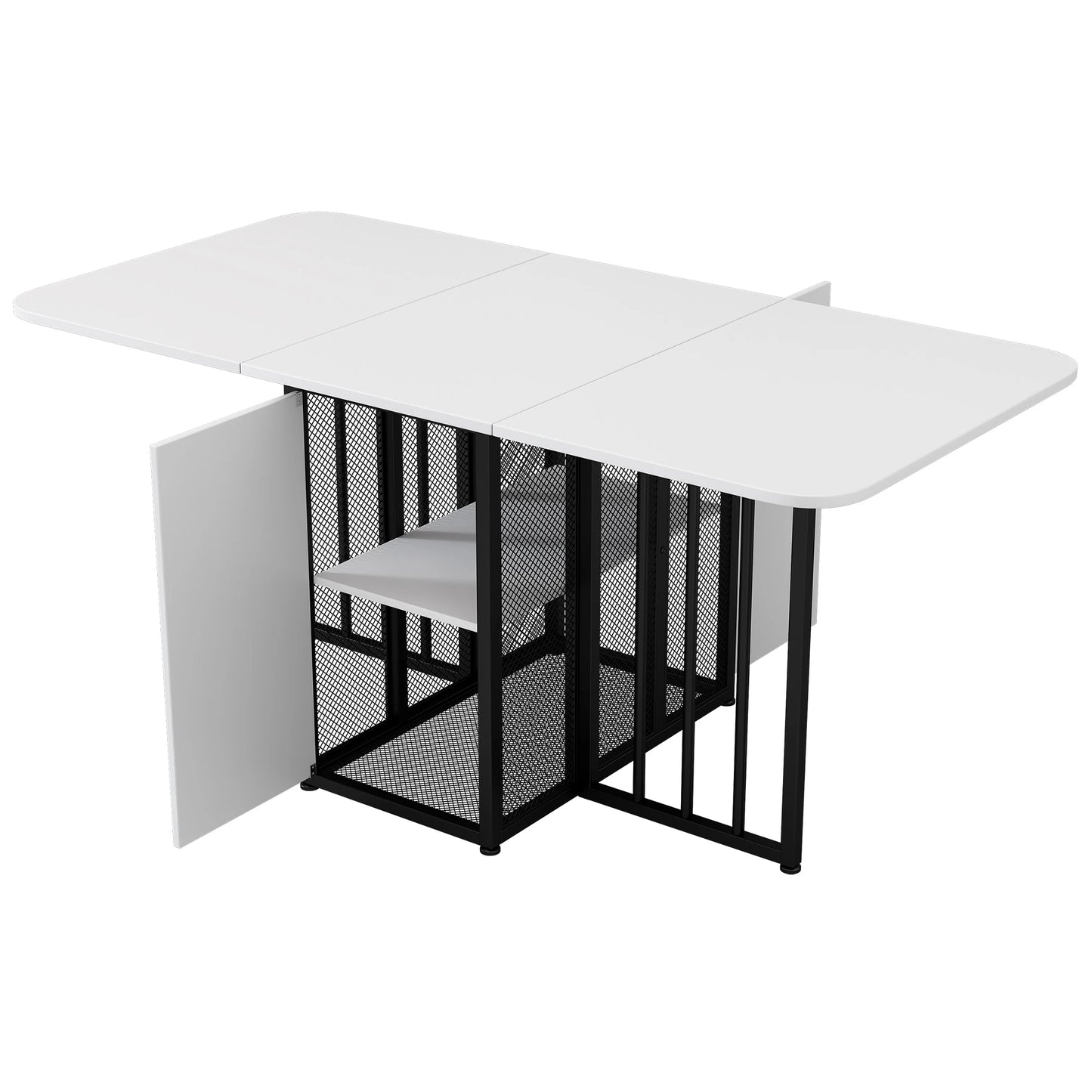 Fällbart Matbord – Multifunktionellt Bord med Lådor & Justerbar Form