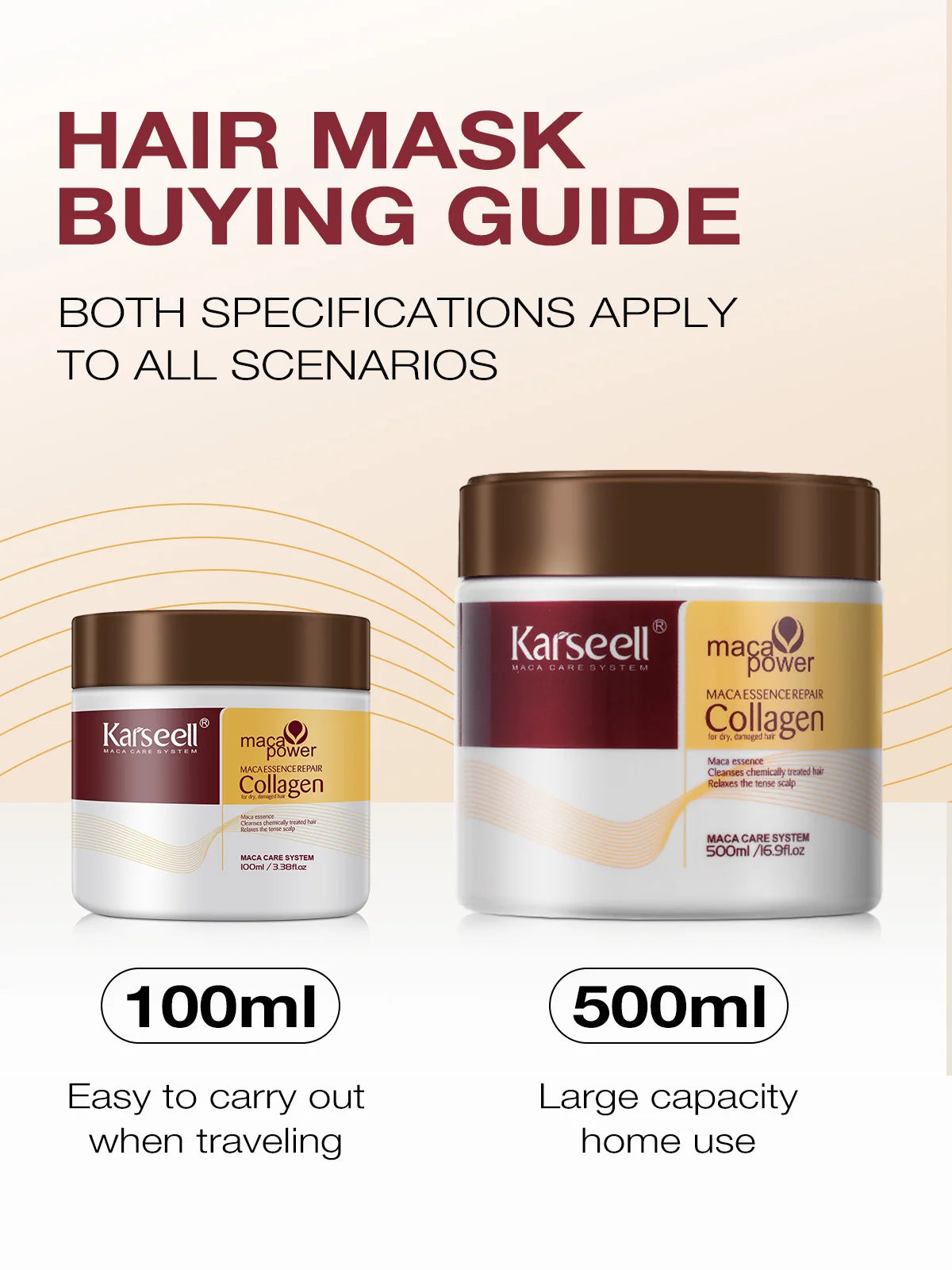 Karseell Collagen Hårinpackning – Djupverkande Återfuktning med Arganolja (100ml / 500ml)