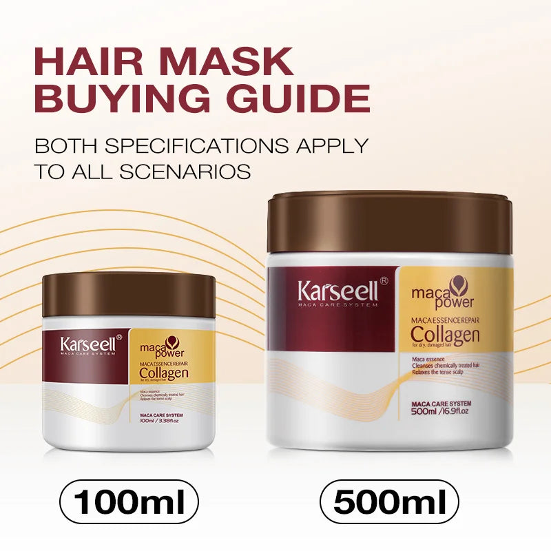 Karseell Collagen Hårinpackning – Djupverkande Återfuktning med Arganolja (100ml / 500ml)