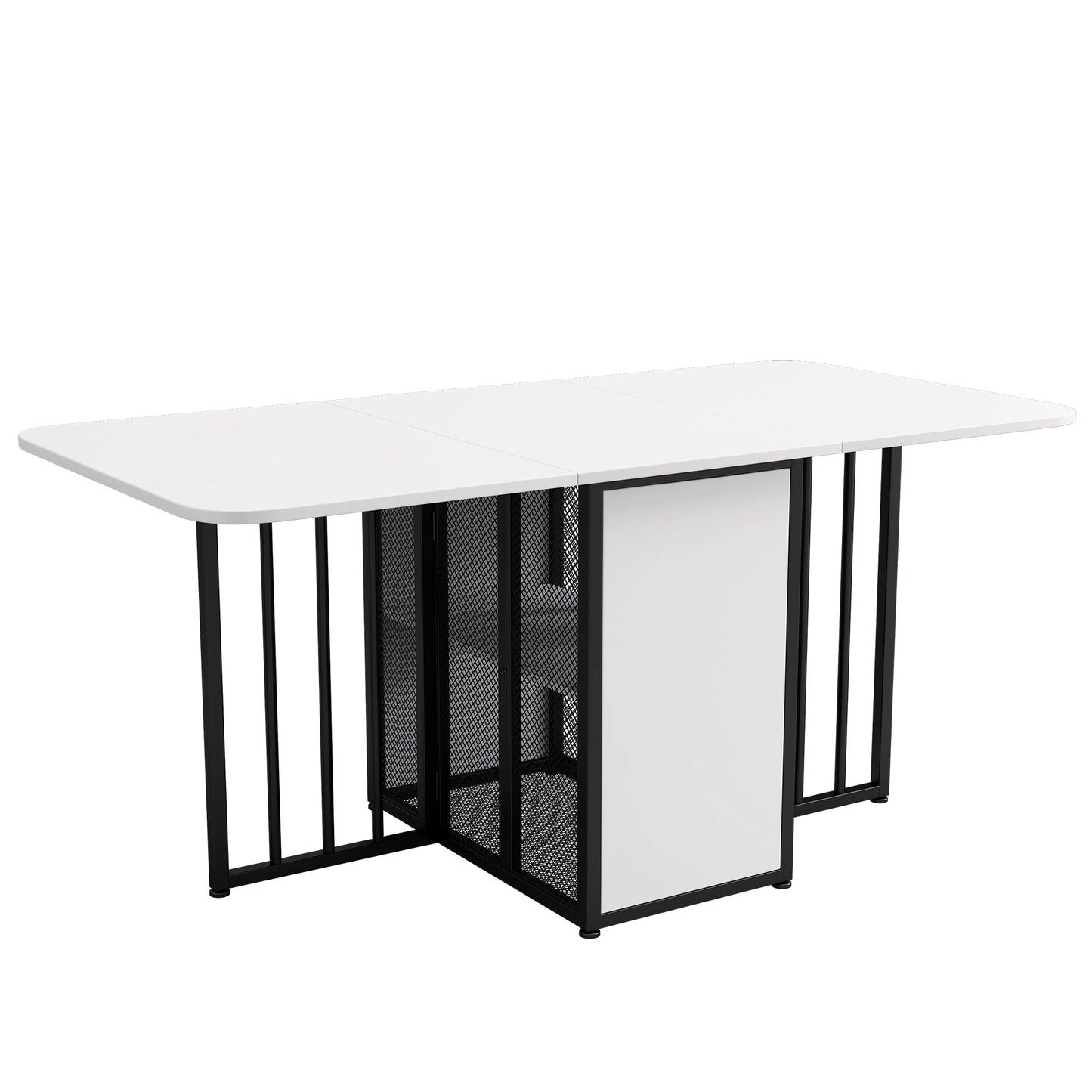 Fällbart Matbord – Multifunktionellt Bord med Lådor & Justerbar Form