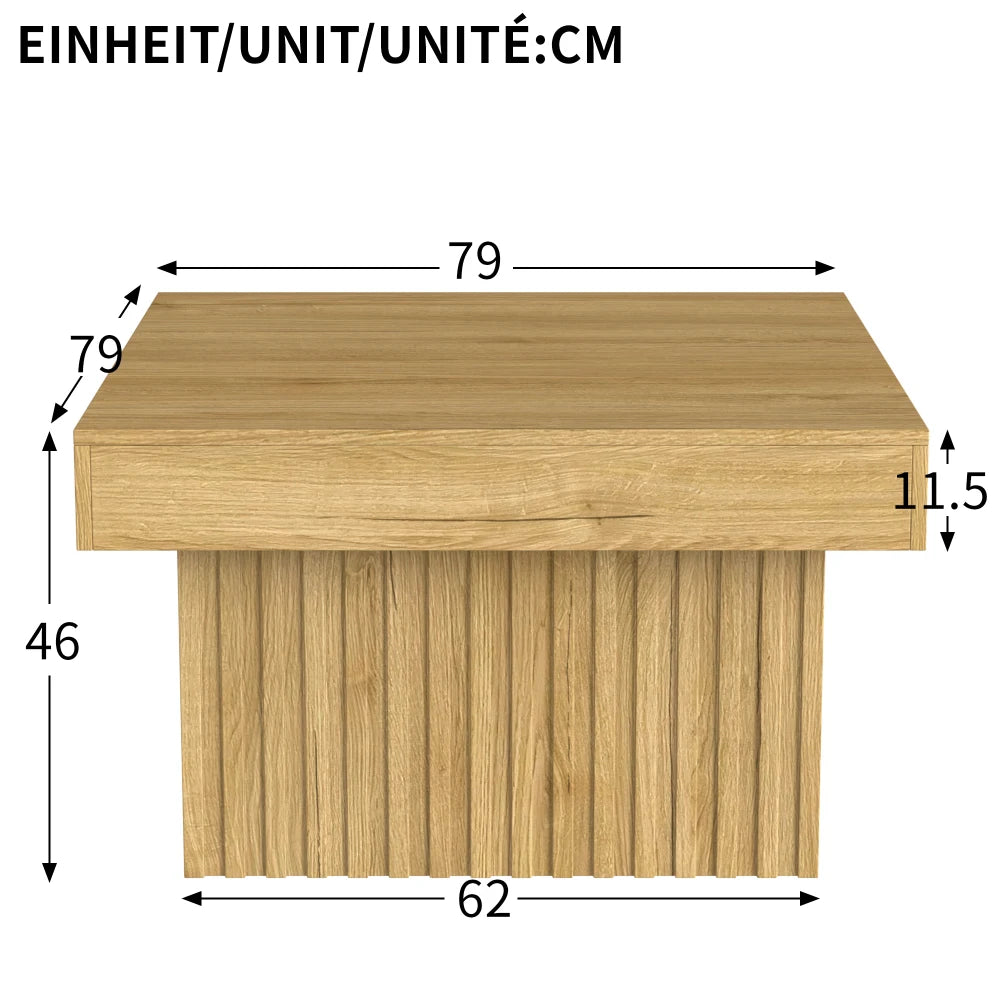 2-delat Nestbord i Trä – Rund Design – Skandinavisk Stil – 76 & 40 cm