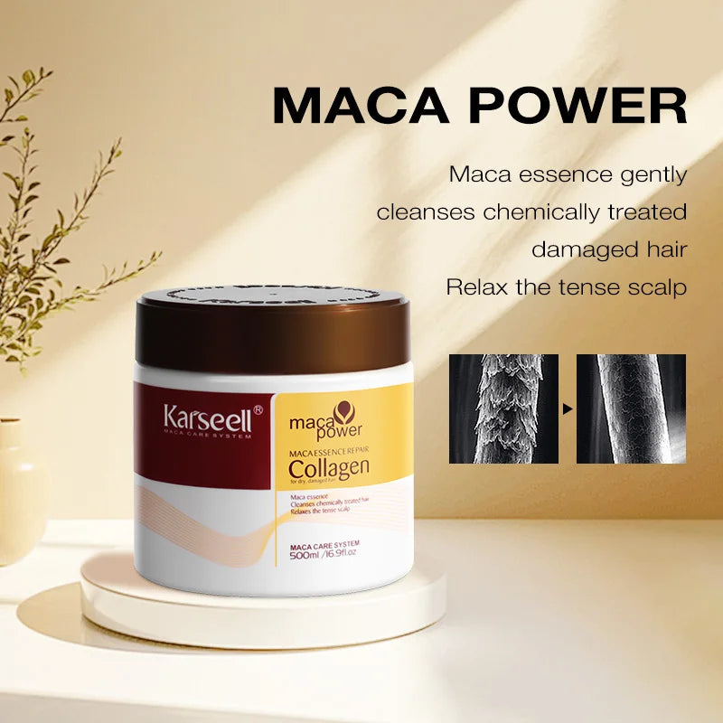 Karseell Collagen Hårinpackning – Djupverkande Återfuktning med Arganolja (100ml / 500ml)