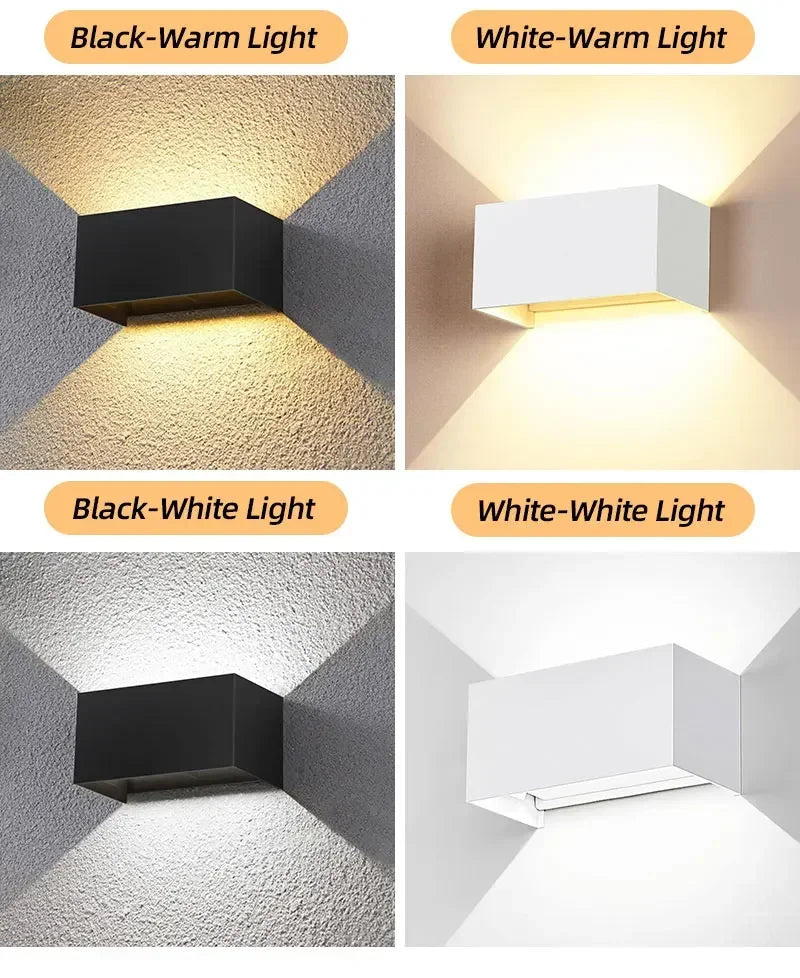 Modern Vägglampa i Aluminium – LED-ljus med IP65 Skyddsnivå