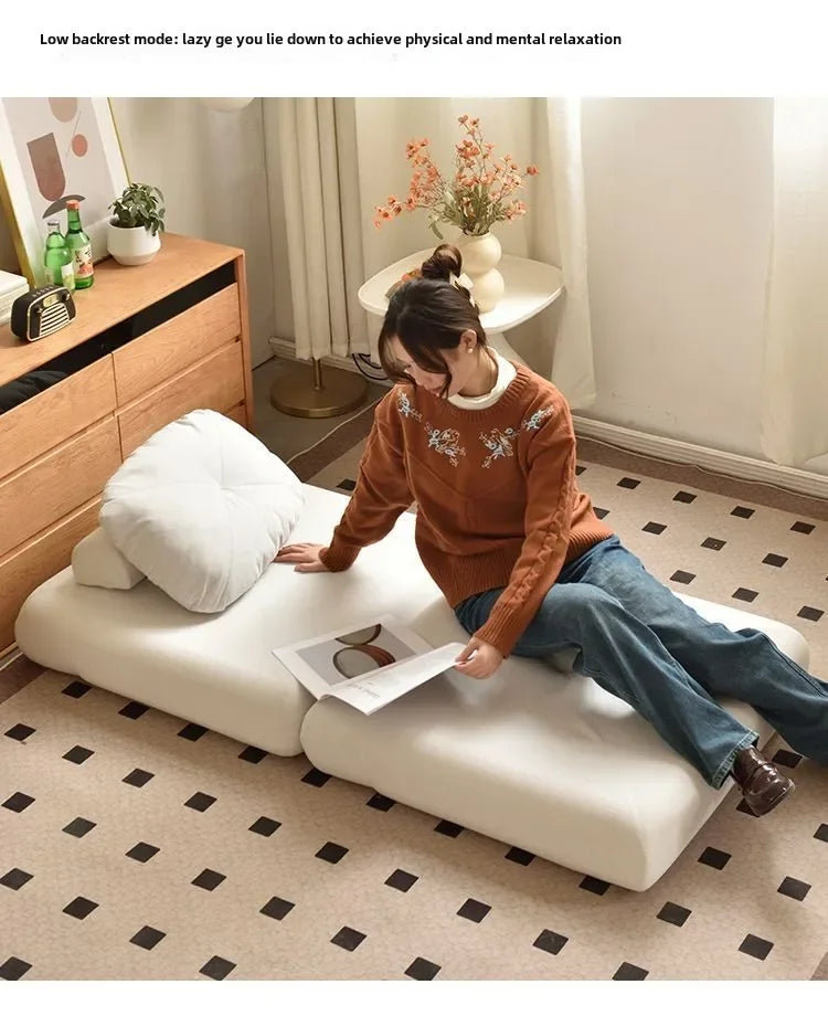 Modern Fällbar Soffbädd i Manchestertyg – 1-sits Futon med ryggstöd för vardagsrum & sovrum