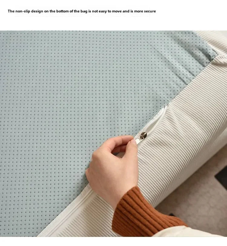 Modern Fällbar Soffbädd i Manchestertyg – 1-sits Futon med ryggstöd för vardagsrum & sovrum