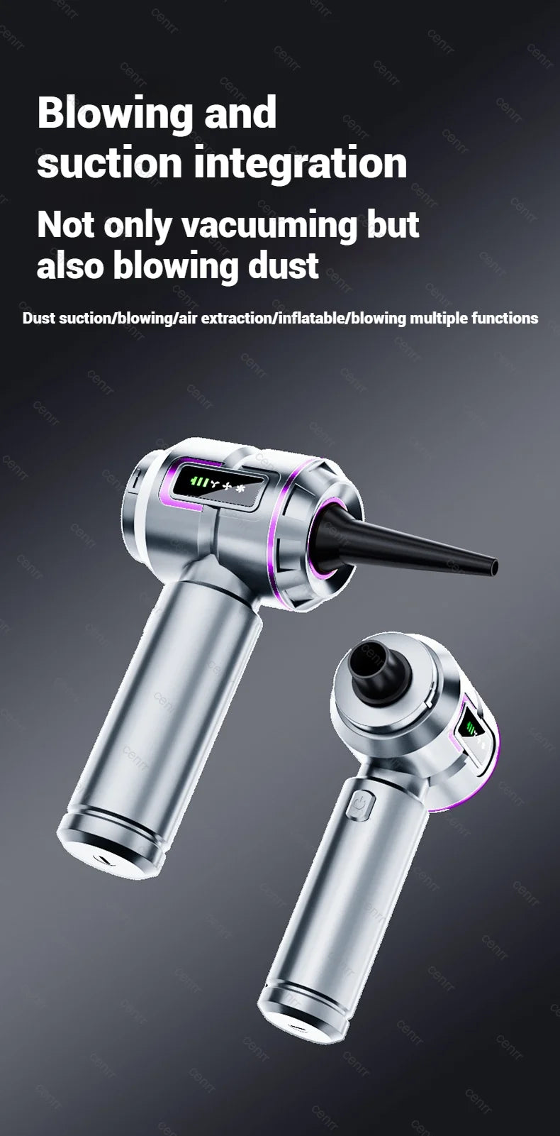 Multifunktionell trådlös bil-dammsugare – kraftfull, portabel, USB-C laddning