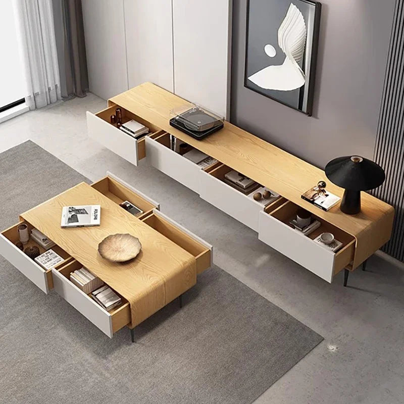 ANGDUO Glamour TV-bänk – Elegant Design med Smart Förvaring