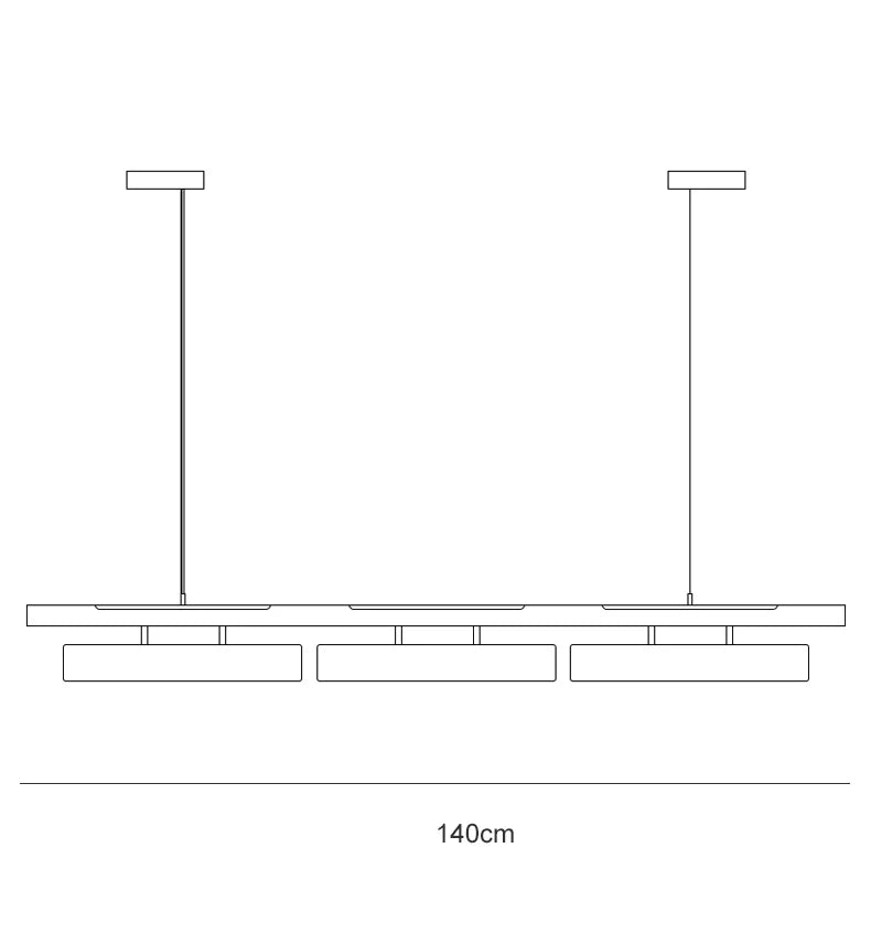 Modern minimalistisk LED-pendellampa – lång kromad taklampa för bord, kök och vardagsrum