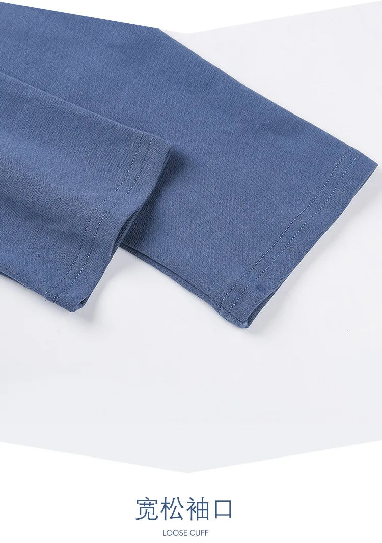 Herrpyjamas i 100% Bomull – 2-delad Set – Patchwork Design – Långärmad & Byxor – Vår/Höst/Vinter
