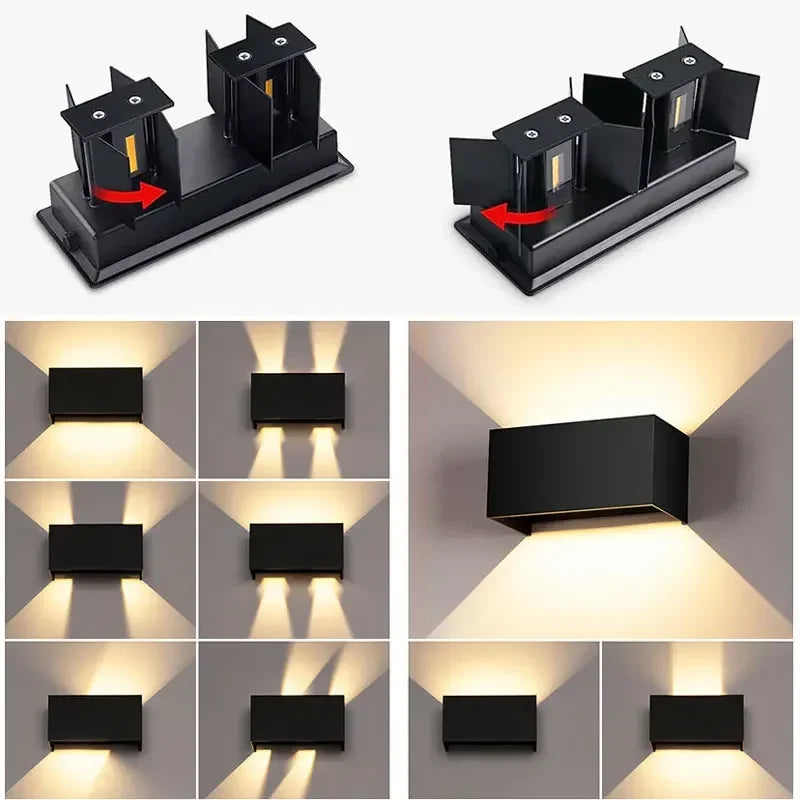 Modern Vägglampa i Aluminium – LED-ljus med IP65 Skyddsnivå