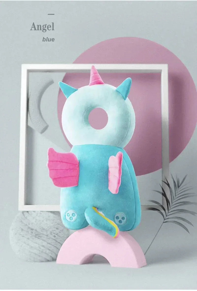 Baby Fallskyddskudde – Mjuk Ryggsäck med Nackstöd & Huvudskydd, Djurdesign
