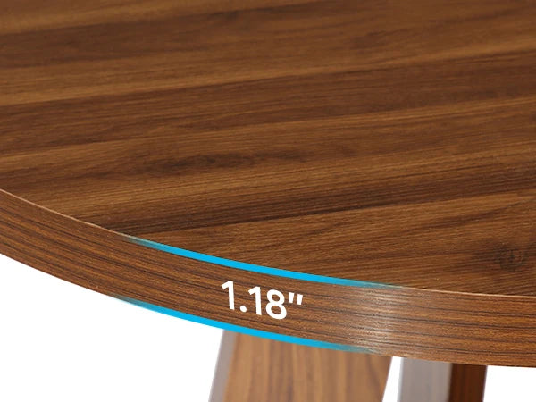 Tribesigns Runt Matbord – 120 cm Rustik Lantstil för 4–6 Personer