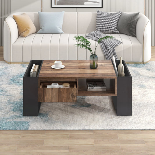 Soffbord med Dolda Lådor – Klassisk Trädesign med Smart Förvaring