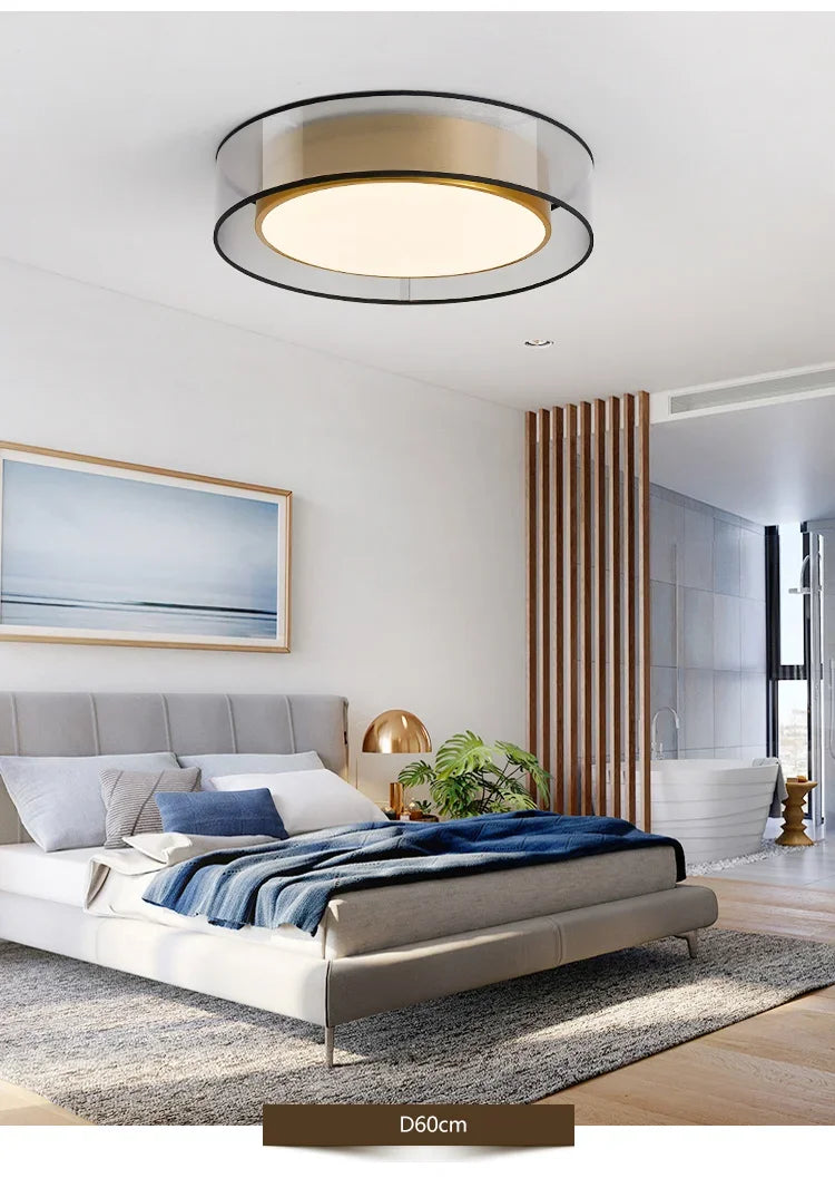 Lyxig Postmodern Taklampa i Polerad Koppar – För Sovrum, Matsal & Vardagsrum – Nordisk Design