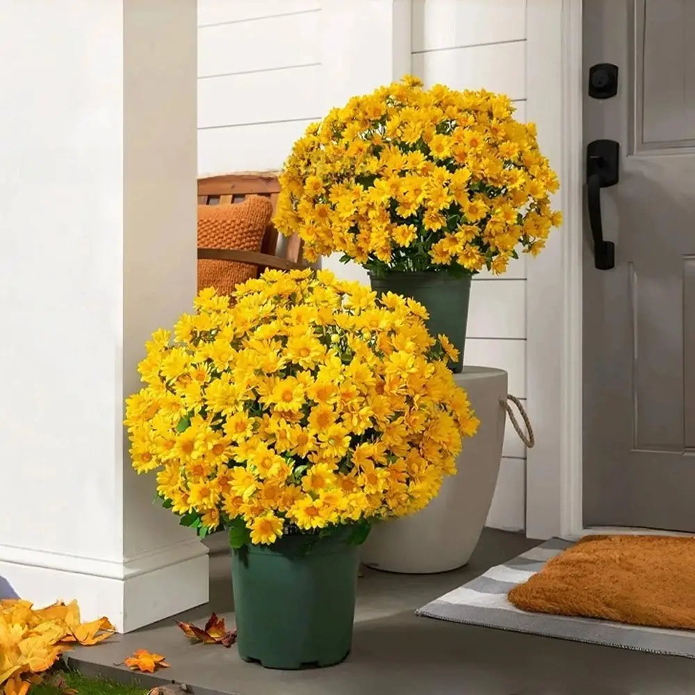 Konstgjorda Höstblommor – Vattentåliga Mumsblommor för Utomhus & Inomhus (5-pack)
