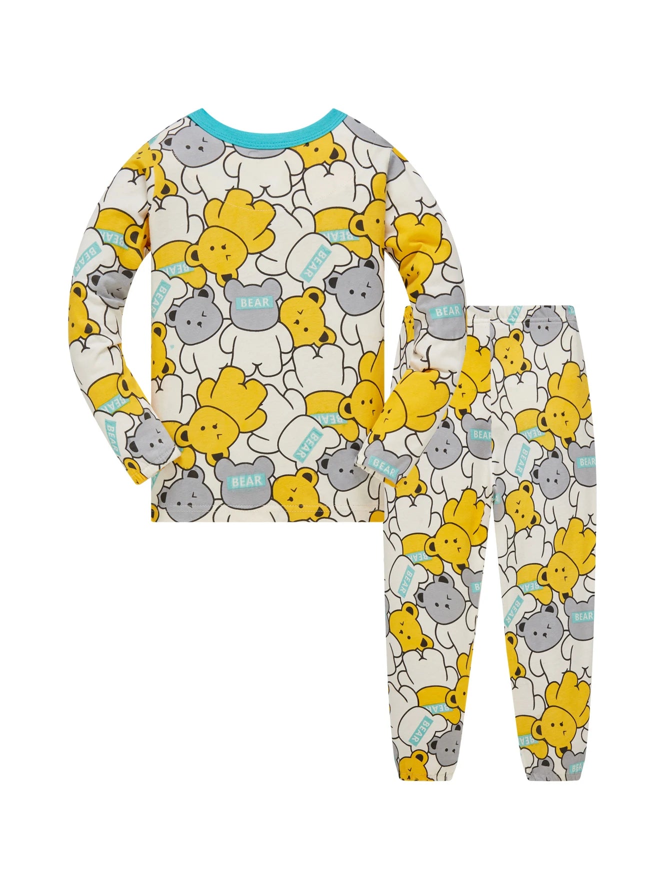 đ Barnpyjamas i 100% Bomull â Tecknad Design â LuftkonditioneringsvĂ€nlig â 2-delad Set för Pojkar 1â8 Ă„r