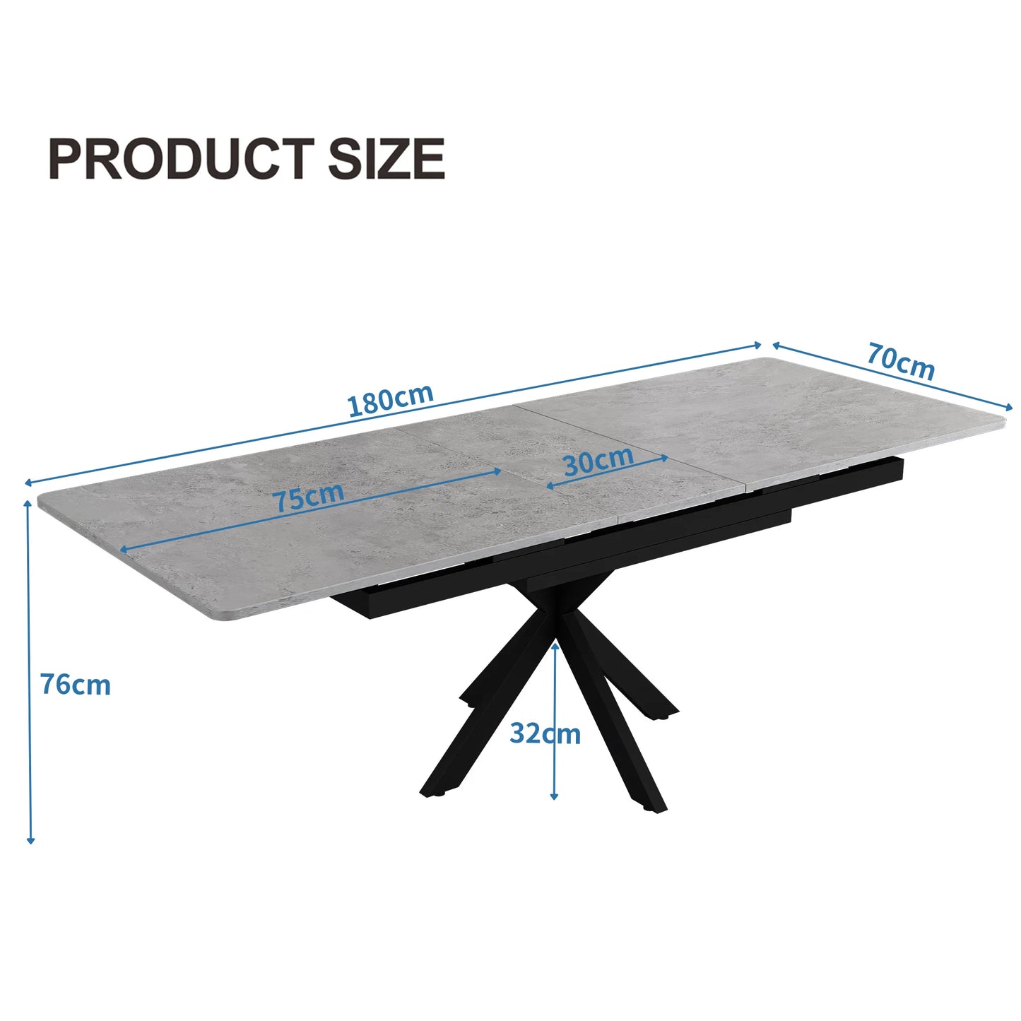 Utdragbart Matbord – Automatisk Funktion, Rektangulär Design, Modern Stil för Matsal & Vardagsrum